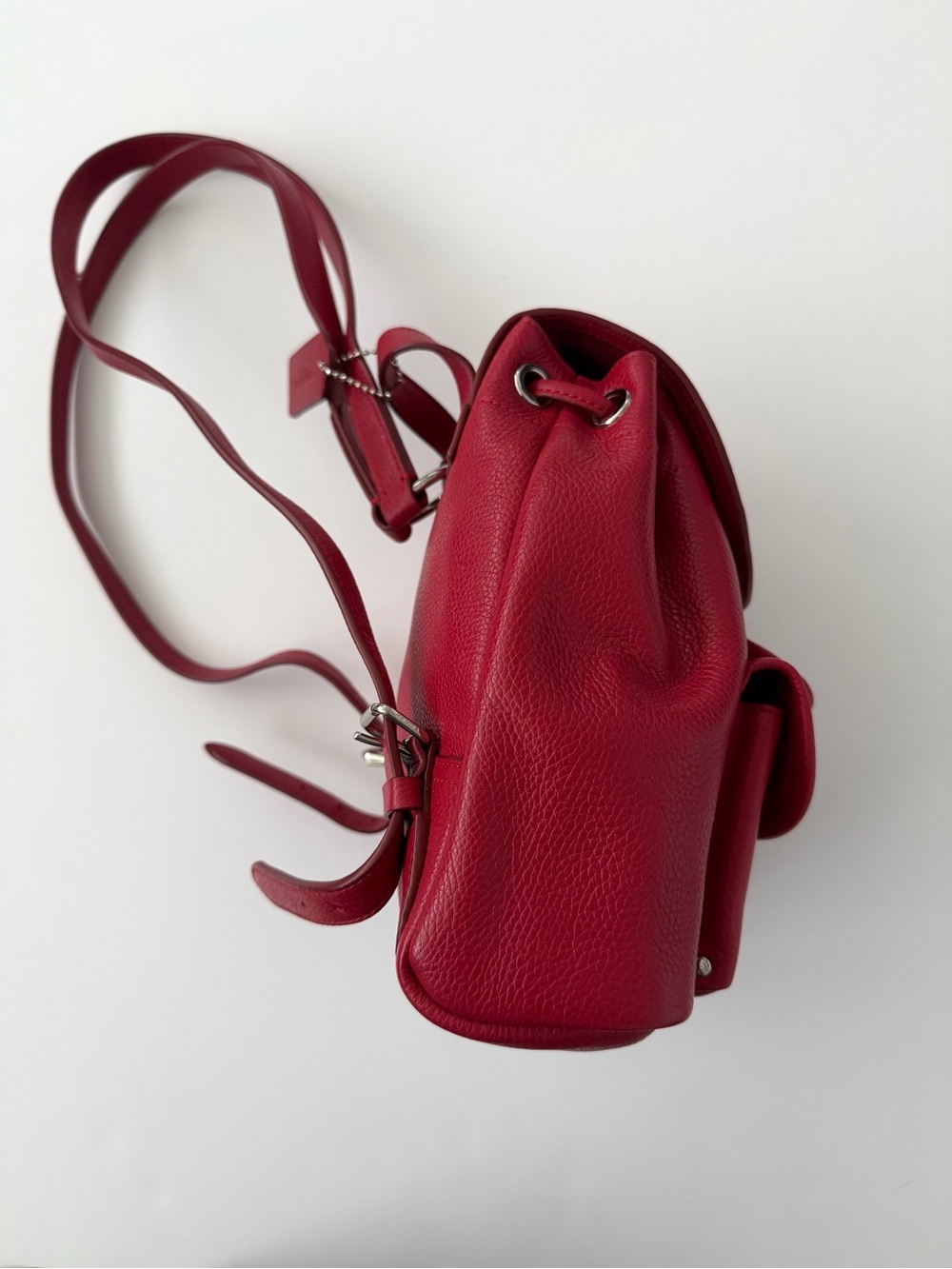 Coach Red Mini Turnlock Rucksack Backpack - Picture 4 of 11